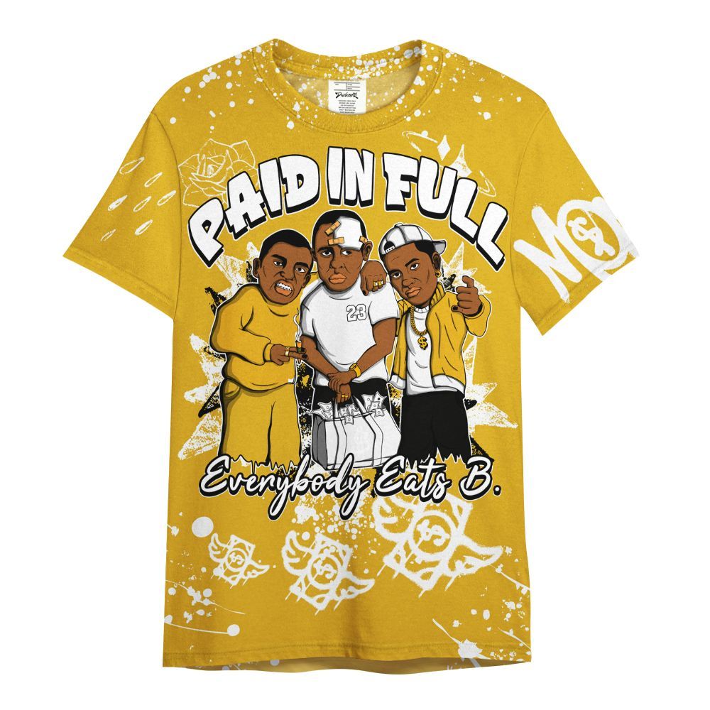Shirt To Match Vivid Sulfur 4s - Everybody Paid In Full Crayon All Over Print