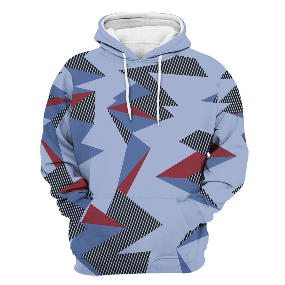 Hoodie To Match Black Metallic 5s - Geometric Camouflage Pattern All Over Print