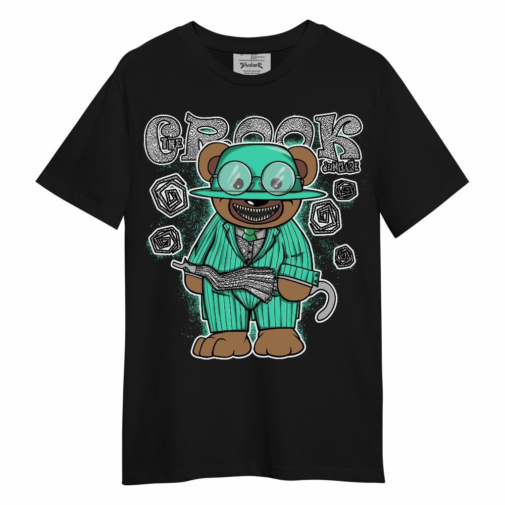 Shirt To Match Black Green Glow 3s - Swindler Bear Unisex Shirt