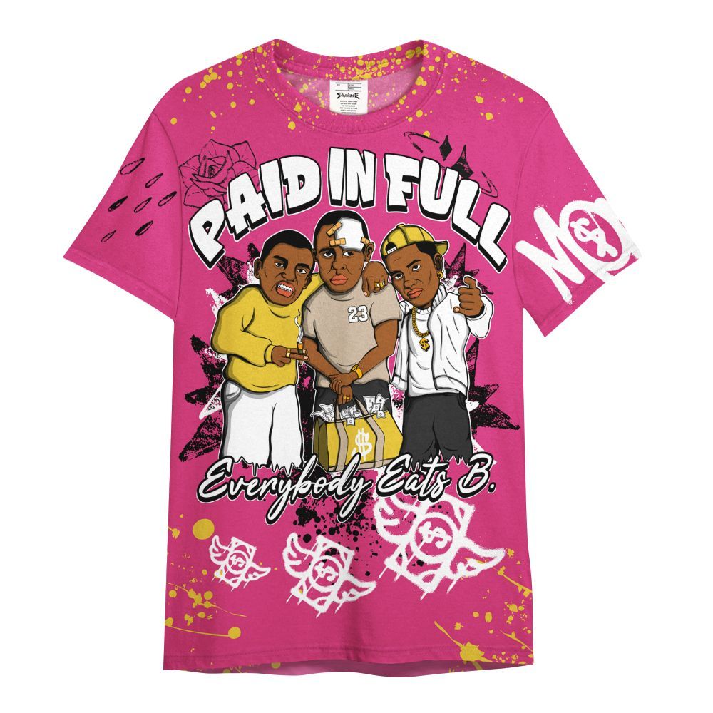 Shirt To Match Comic 4s - Everybody Paid In Full Crayon All Over Print