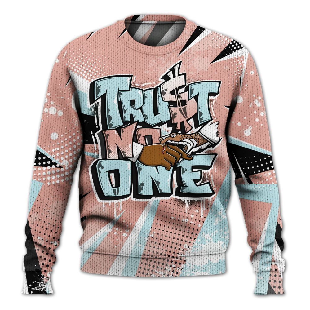 Knitted Sweater To Match Dunk Low Glacier Arctic - Poly Trust No One Dripping