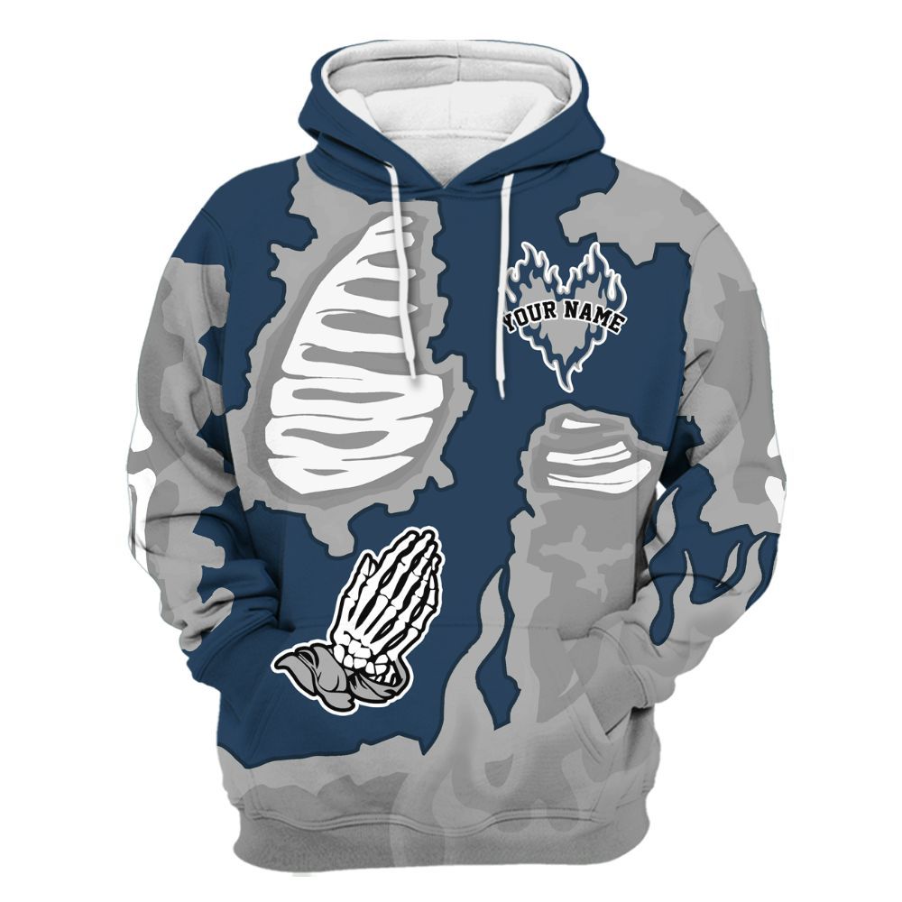 Hoodie To Match Retro French Blue 2025 12s - Dislike Us Graphic Burning Custom Name All Over Print