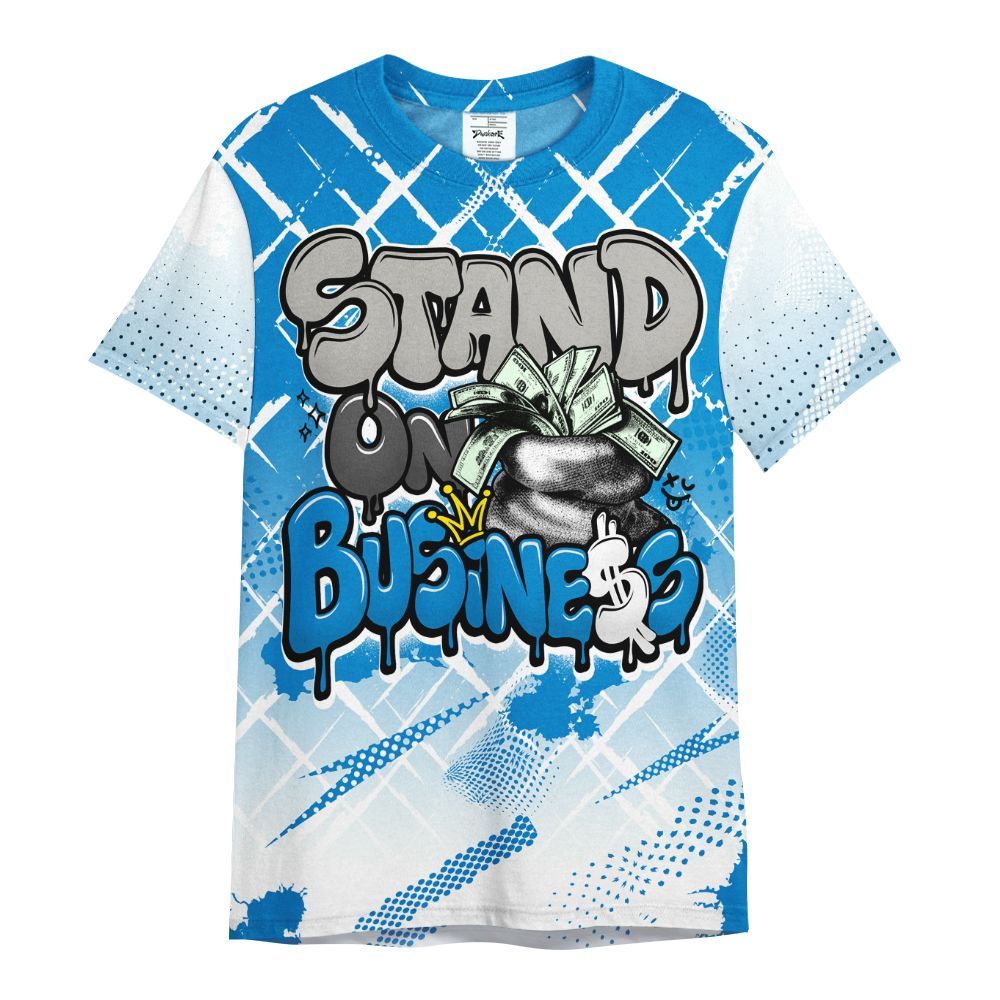 Shirt To Match Industrial Blue 4s - Halftone Stand Business Dripping All Over Print