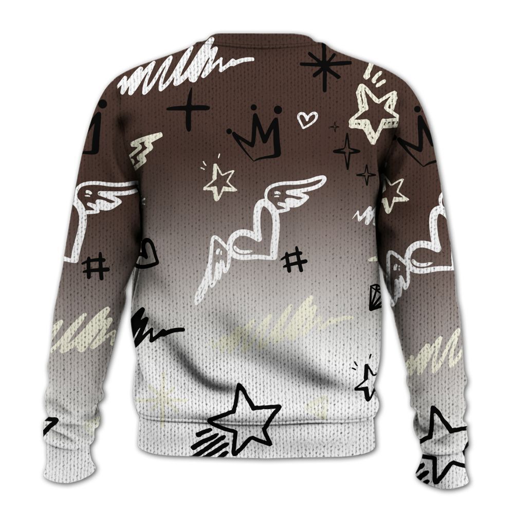 Knitted Sweater To Match SoleFly Cafecito 12s - Rise Shine Hustle Grind