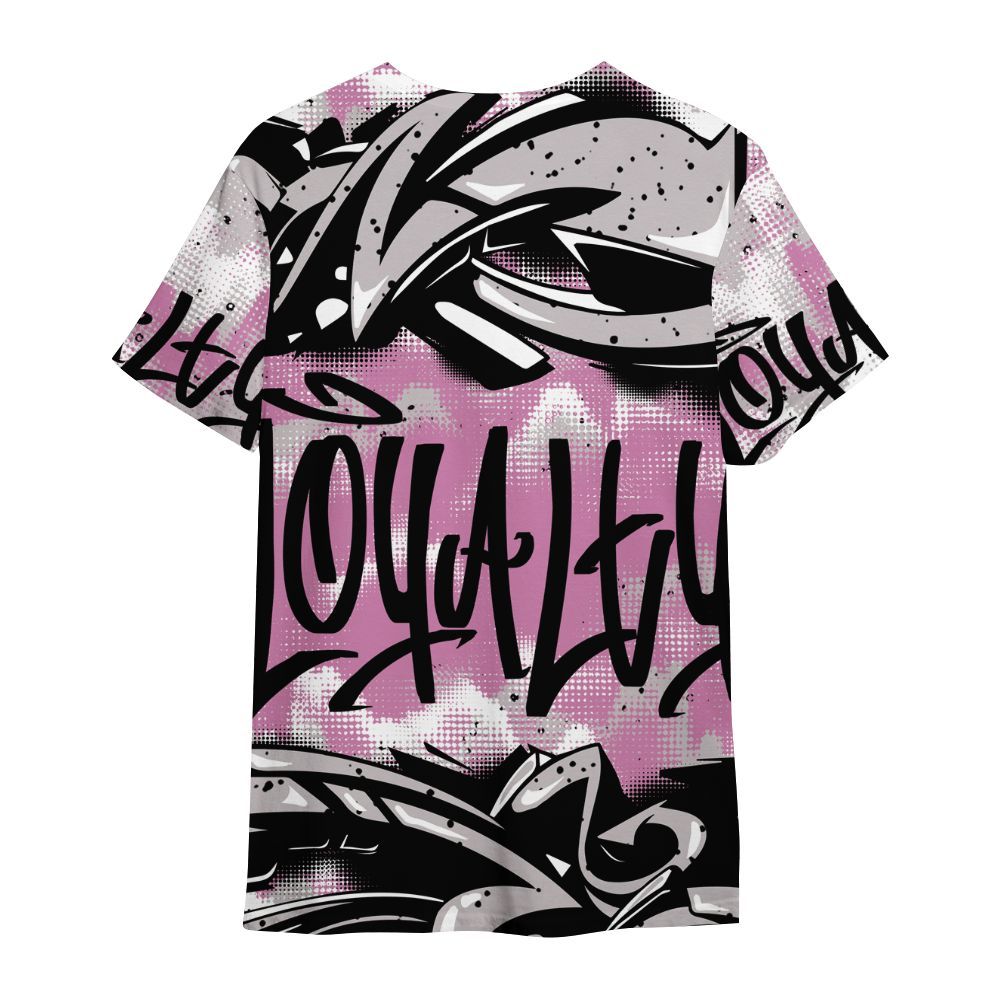 Shirt To Match Neutral Grey Black White Orchid 4s - Loyalty Out Value Graffiti All Over Print