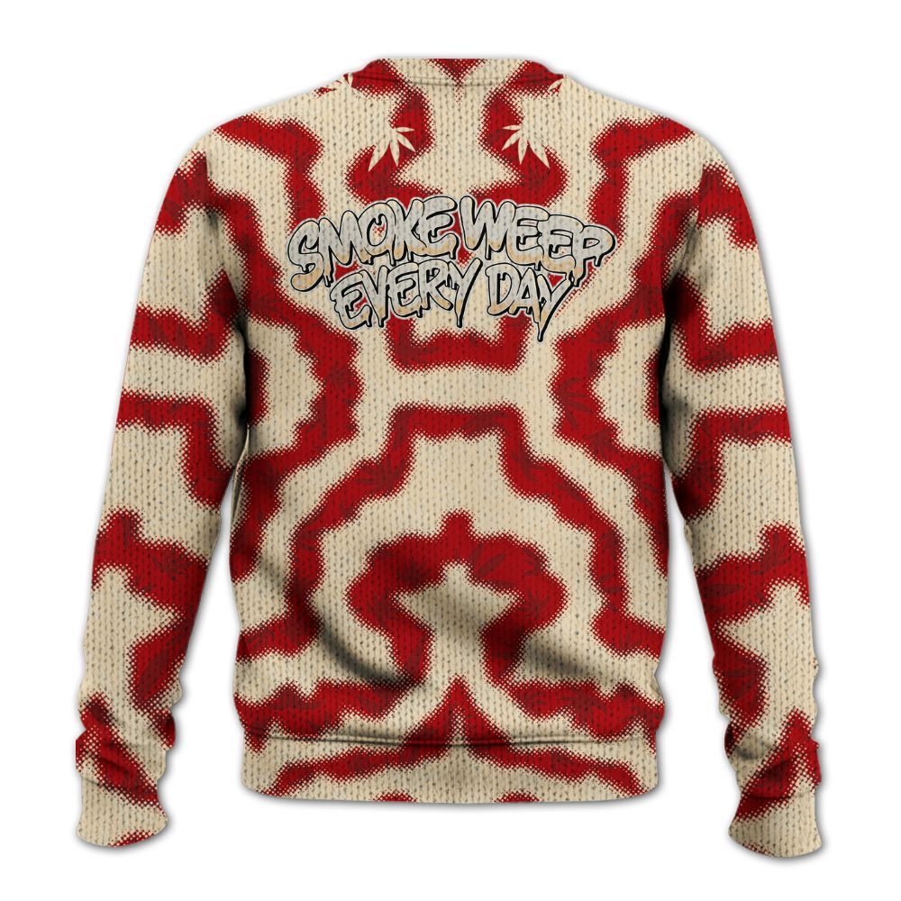 Knitted Sweater To Match Dunk Low Strawberry Waffle - Smoking Every Day Graphic Weeding Art