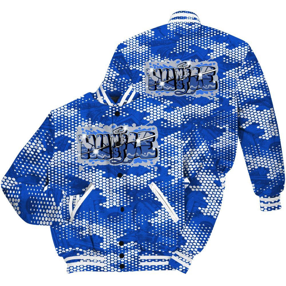 Varsity Jacket To Match Air Foamposite One Royal Shirt - Humbled Hustles Graphic Banknotes All Over Print