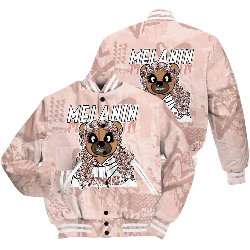 Varsity Jacket To Match Low Legend Pink 11s Shirt - Pigments Bear Heart Grunge All Over Print