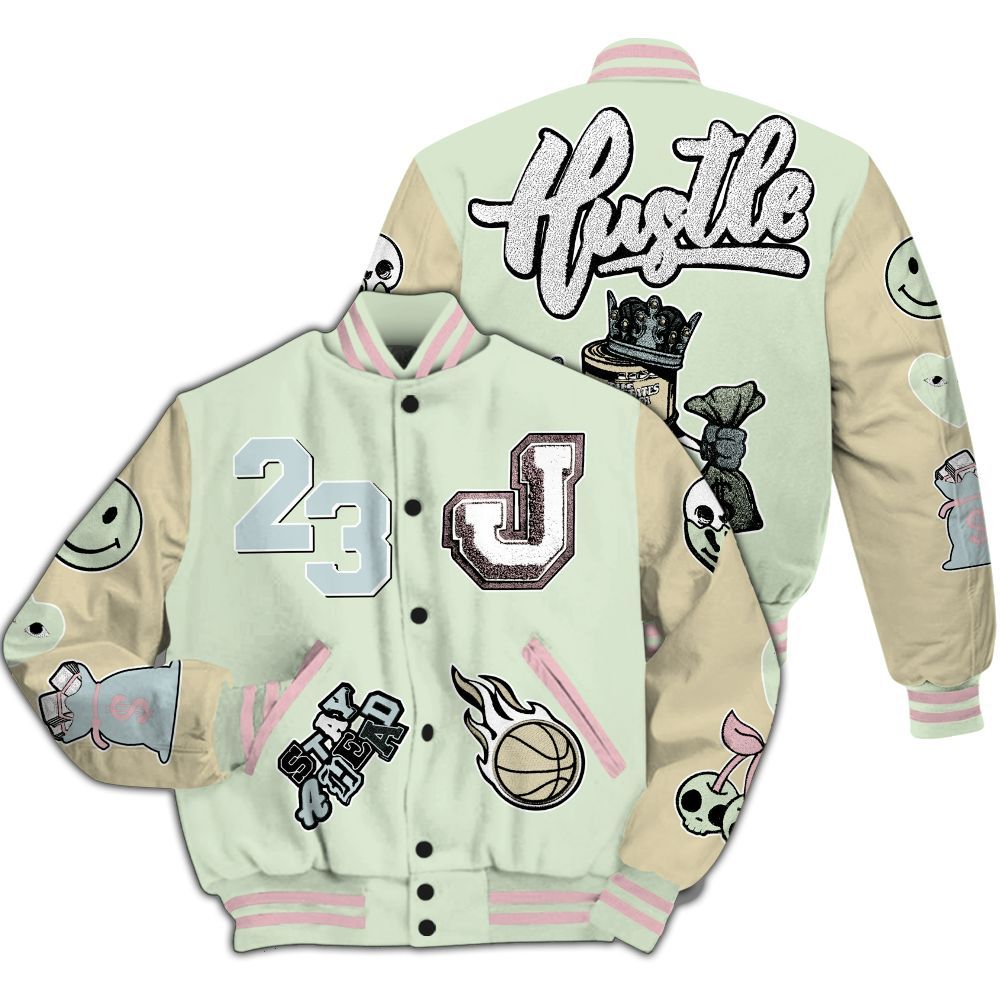 Varsity Jacket To Match Spring Is In The Air 3s - Hustles Money Number 23 All Over Print