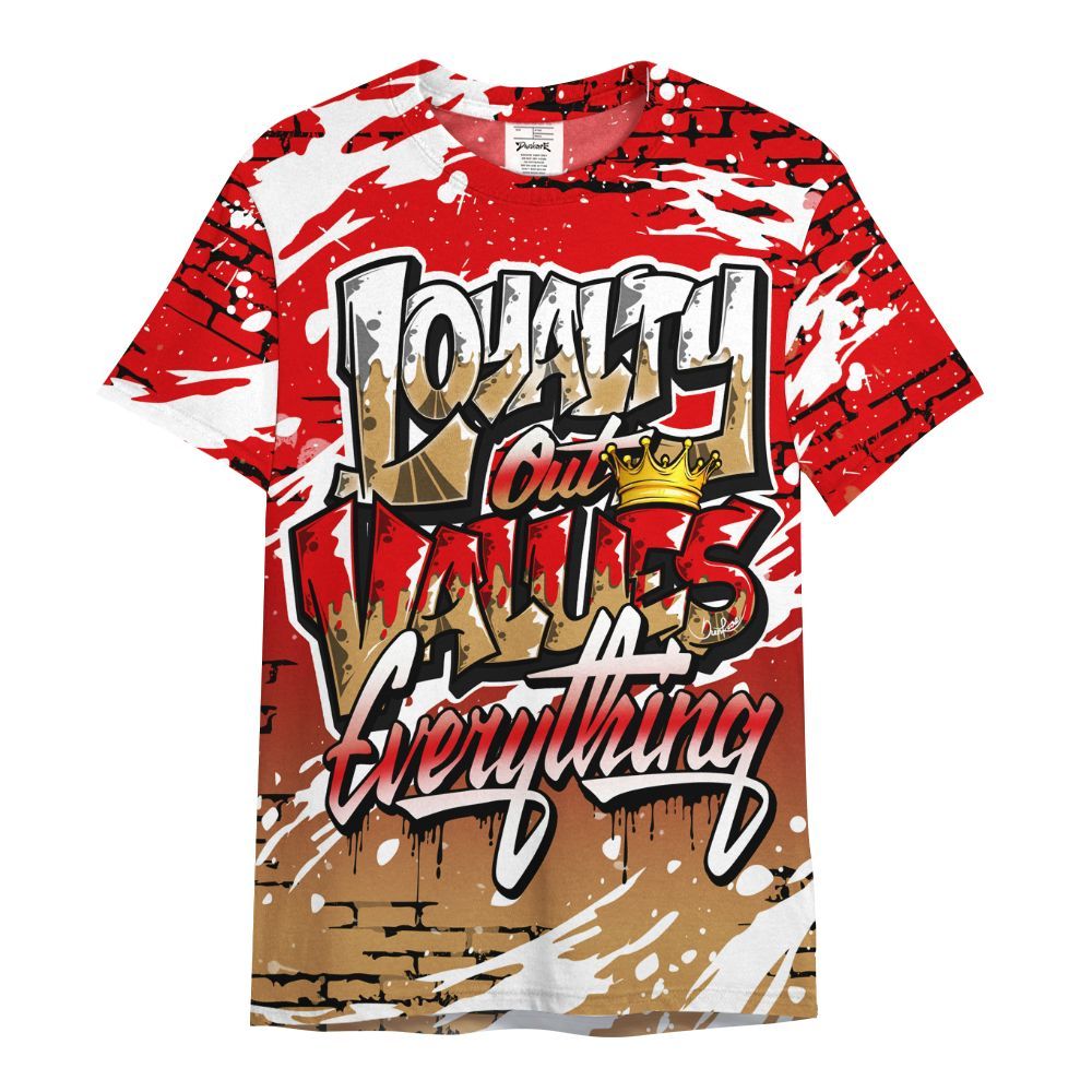 Shirt To Match Kobe 5 Red Year Of The Mamba - Values Of Loyalty Drip All Over Print