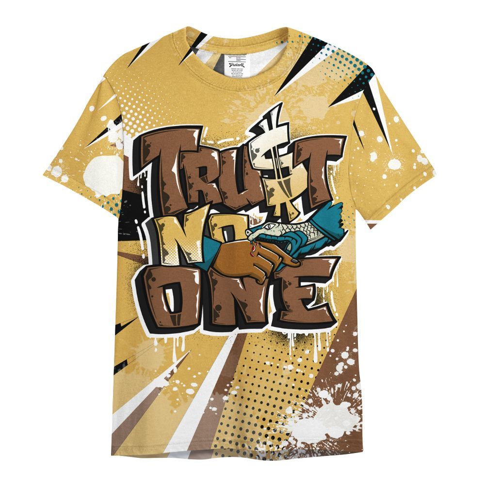 Shirt To Match Retro Cacao Wow 4s - Poly Trust No One Dripping All Over Print