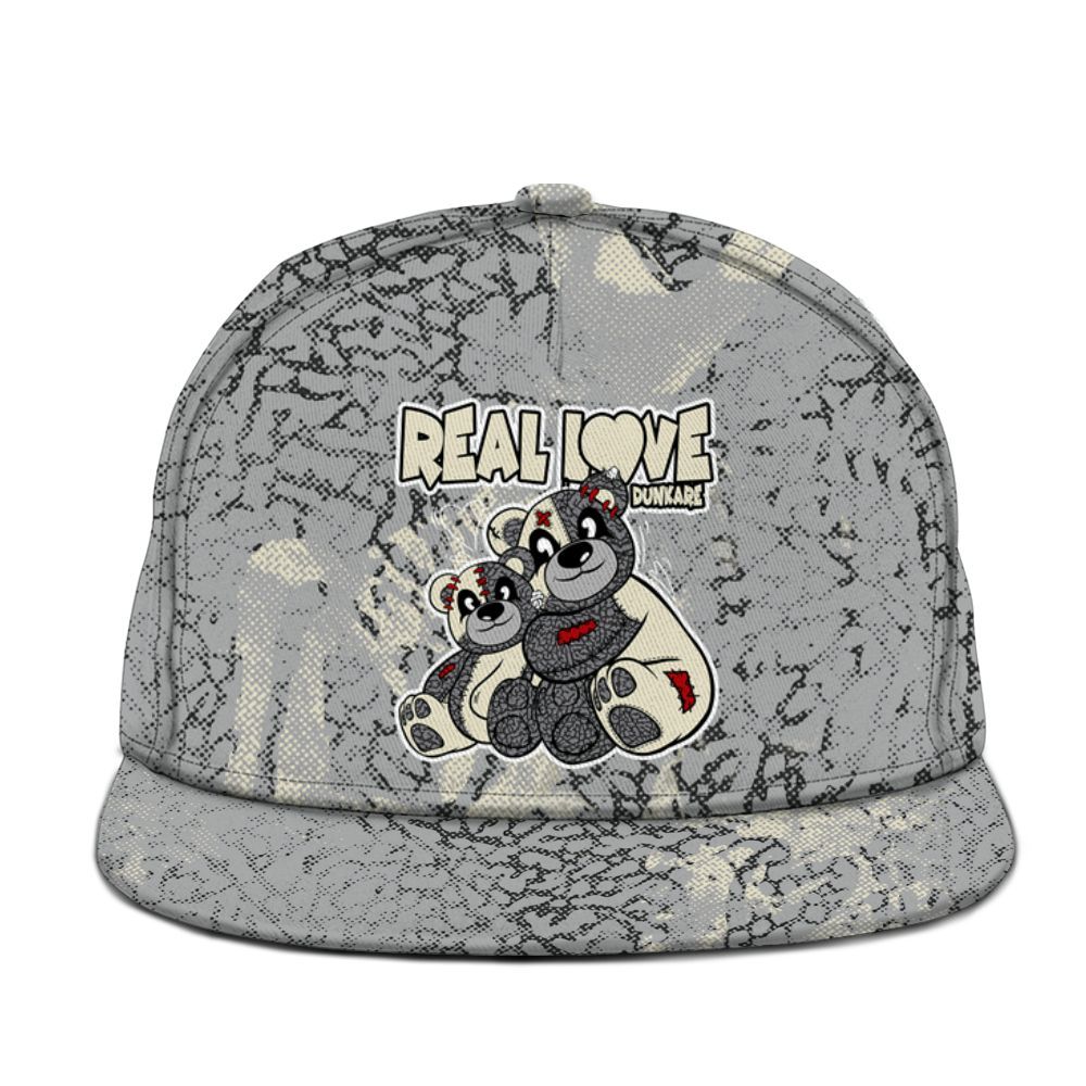 Snapback To Match Cement Grey 3s - Sincere Fondness Bear Graphic