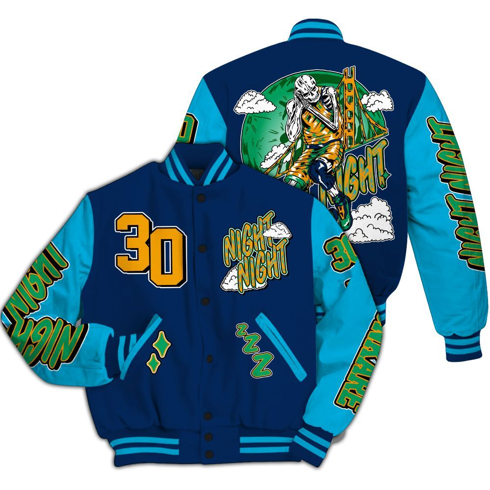 Varsity Jacket To Match Dunk Low GS Electric Algae - Seeya Skeleton All Over Print