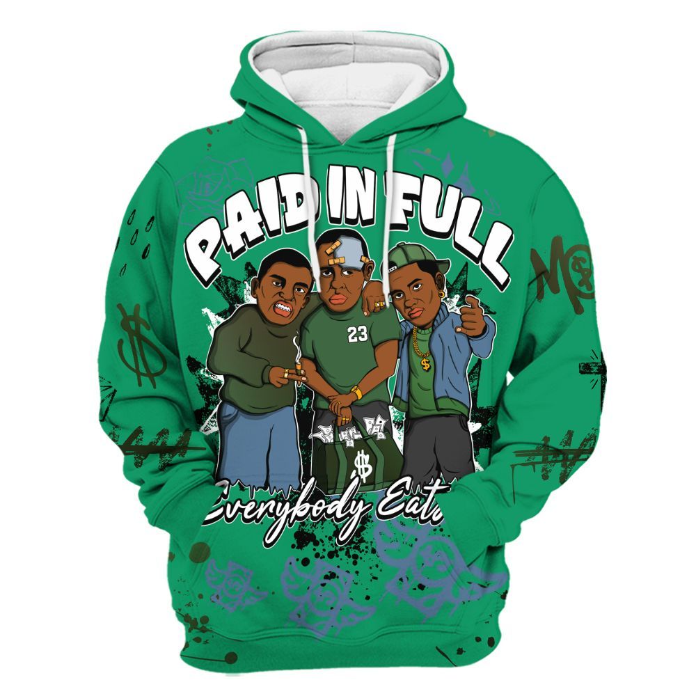 Hoodie To Match Foamposite Pro Pine Green 2025 - Everybody Paid In Full Crayon All Over Print