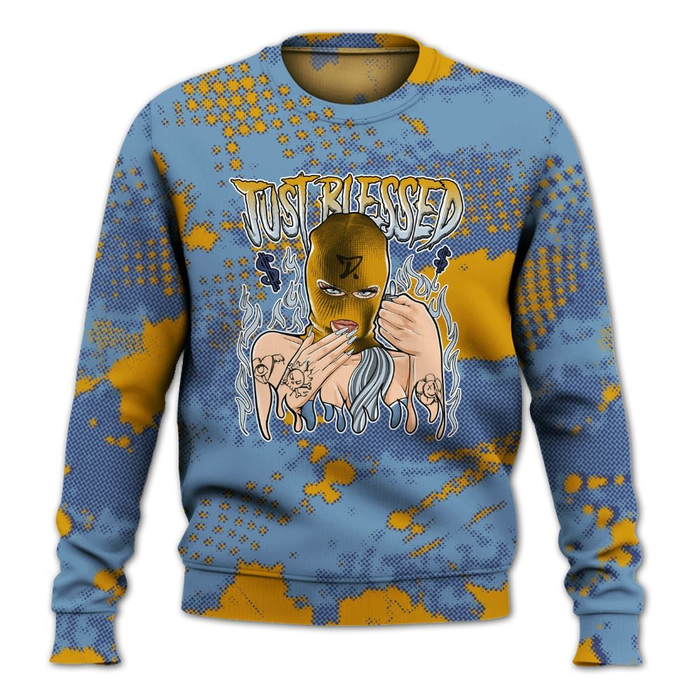 Sweatshirt To Match High OG First In Flight 1s - Blessed!! Smoke Dot All Over Print