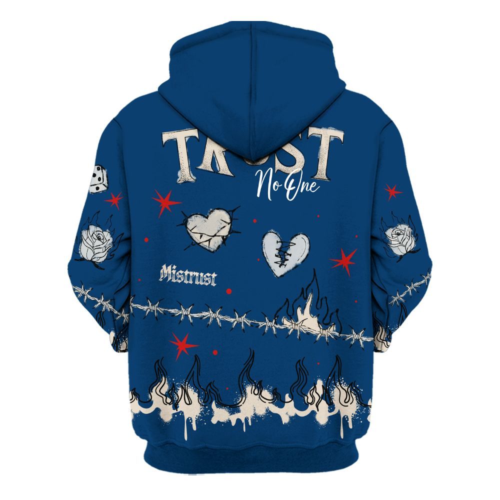 Hoodie To Match Retro Rare Air 11s - Trust No One Snake-Bite Doodle Crayon All Over Print