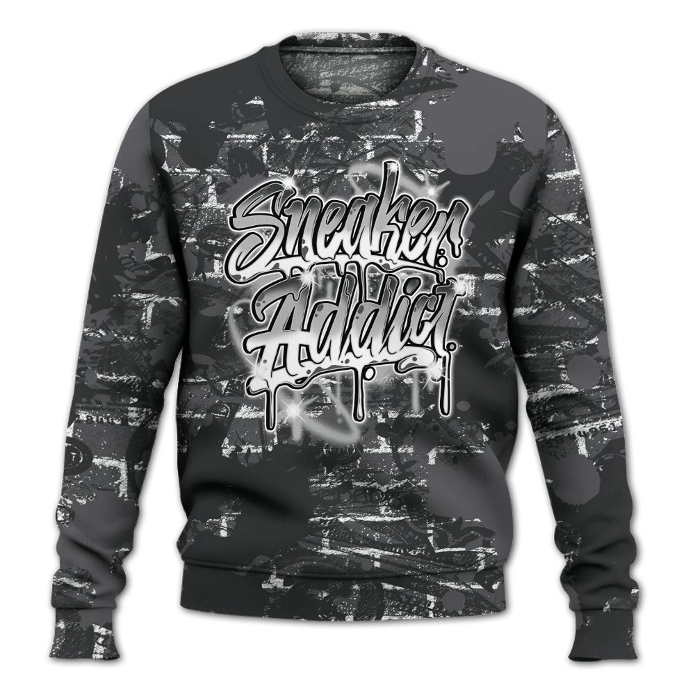 Sweatshirt To Match White Thunder 4s - Addiction Sneakers Graphic Street Art All Over Print