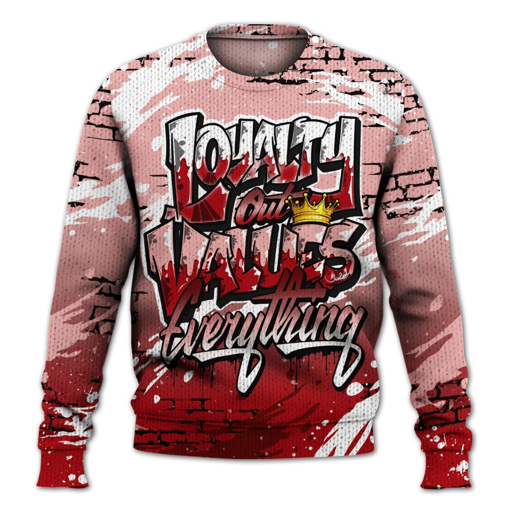 Knitted Sweater To Match Low Valentines Day 1s - Values Of Loyalty Drip