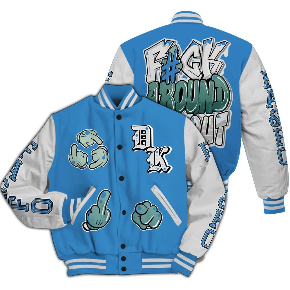 Varsity Jacket To Match Low Carolina 17s - F Around Find Out Graphic All Over Print