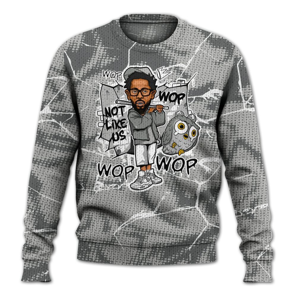 Knitted Sweater To Match Retro Wet Cement 4s - None Like ComptonCity Graphic Crack