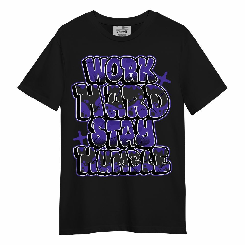 Shirt To Match Field Purple 12s - Working Hard And Humble Graphic Unisex Shirt
