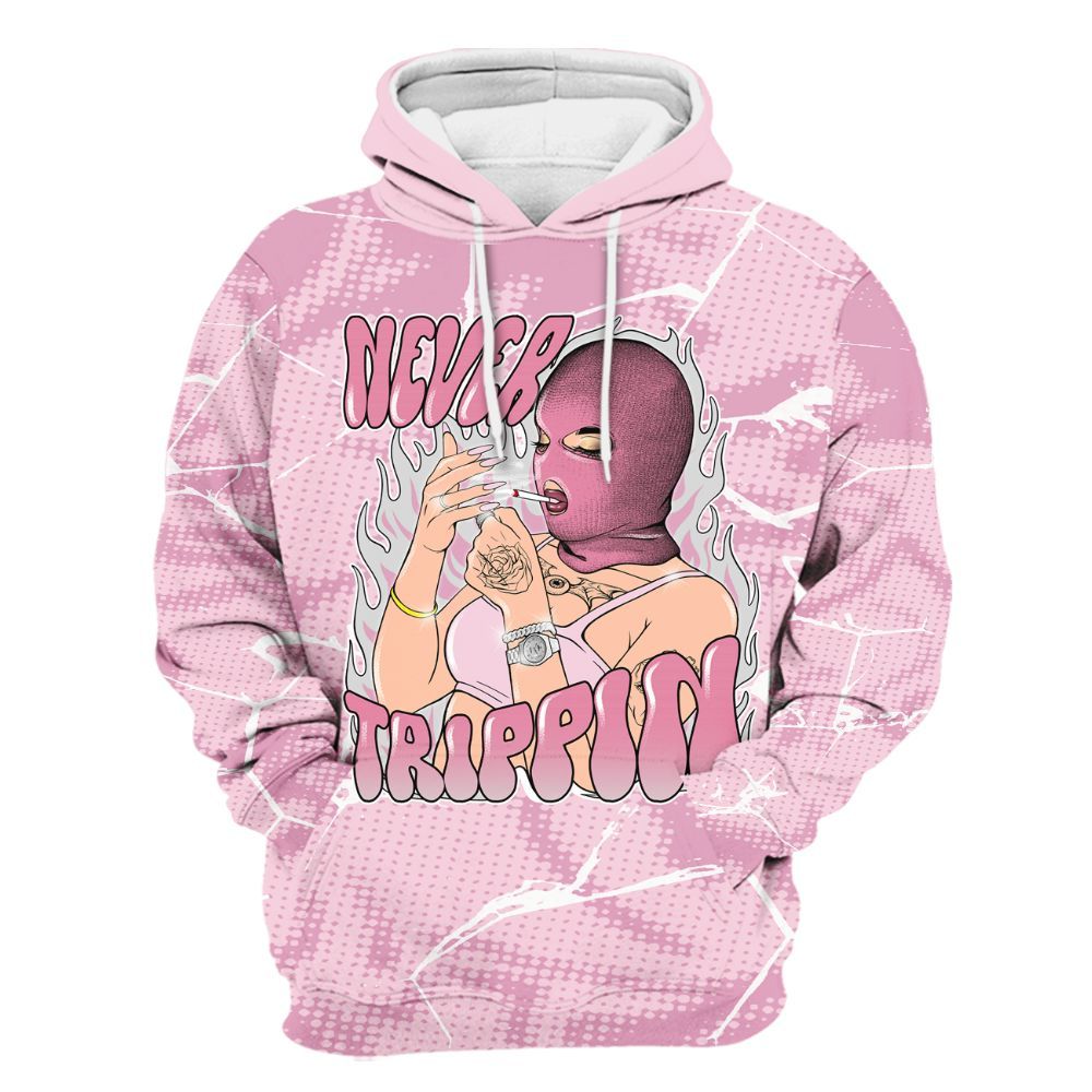 Hoodie To Match Orchid 4s - Ne'er Trippin' Unique Crack All Over Print