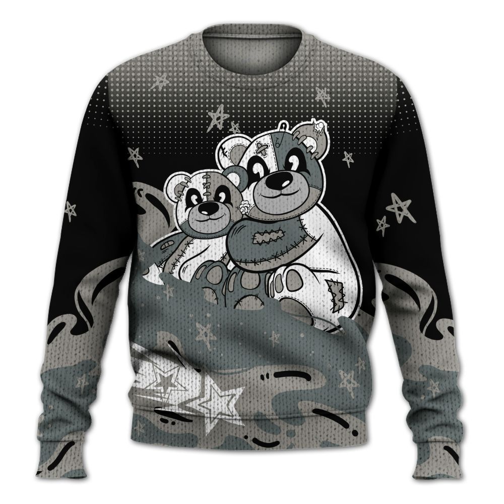 Knitted Sweater To Match Cool Grey 9s - Sincere Fondness Bear Stars