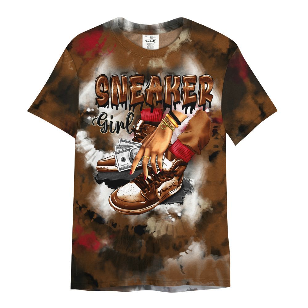 Shirt To Match Archaeo Brown 5s - SNEAKER Girl Money Drip Tie Dye All Over Print