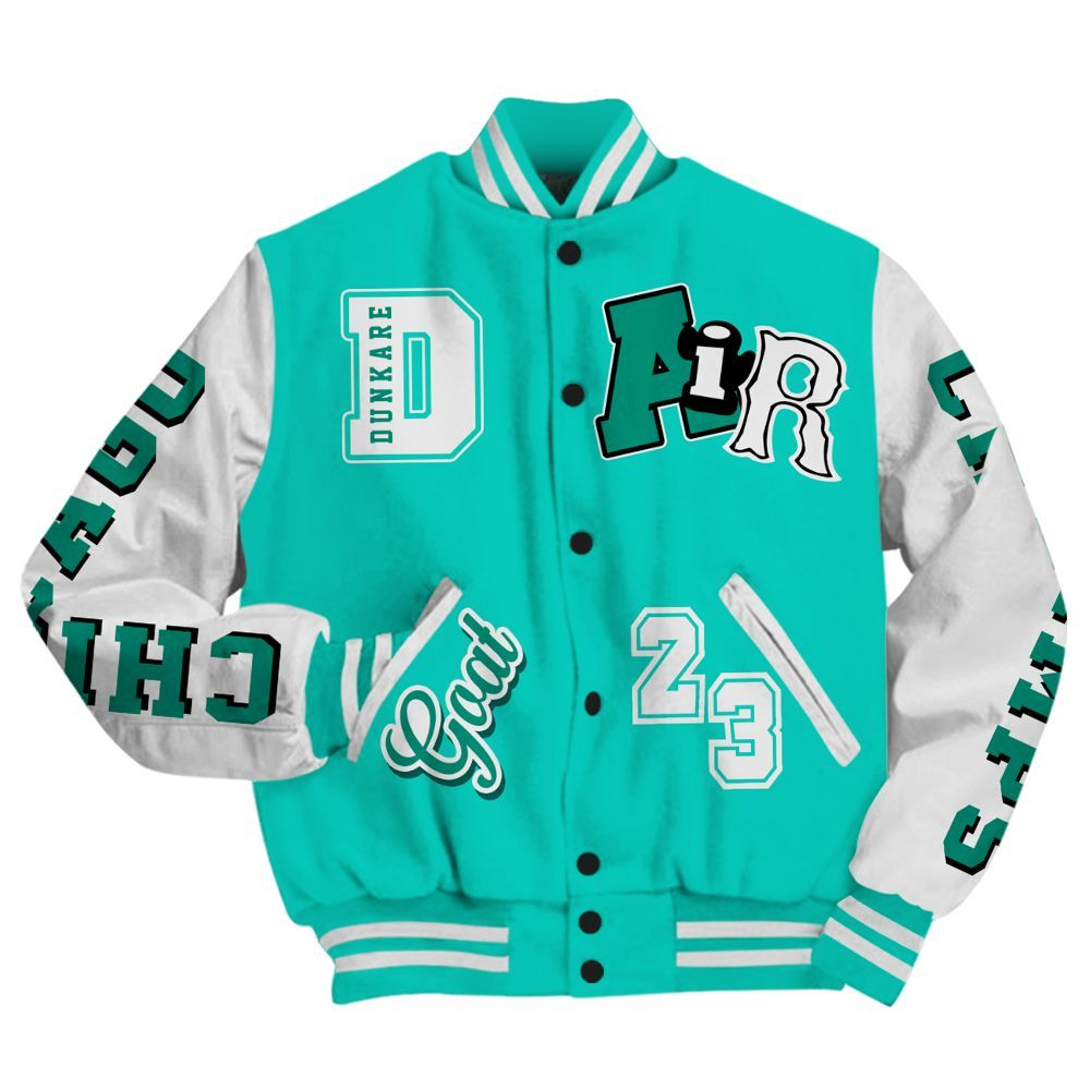 Varsity Jacket To Match Dunk Low Clear Jade - AIR Number 23 GOAT All Over Print