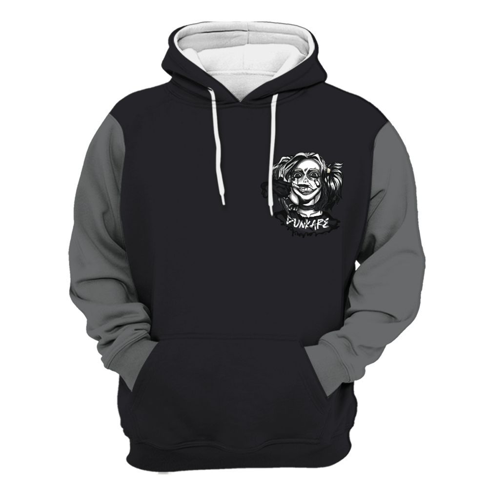 Hoodie To Match White Thunder 4s Varsity Jacket, Custom Name Bad Girl HAHA All Over Print