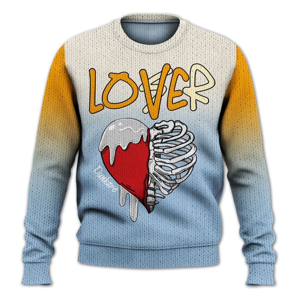Sweater To Match Retro High OG Pale Ivory Psychic Blue 1s - Loser Lover Dripping Graphic
