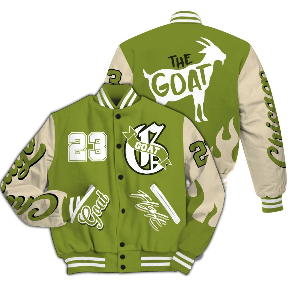 Varsity Jacket To Match SB Dunk Low Asparagus - The G.O.A.T Flight Streetwear All Over Print