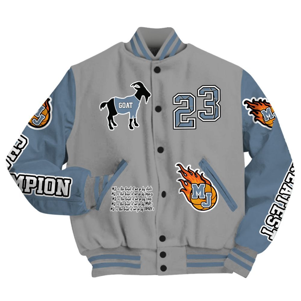 Varsity Jacket To Match Black Chrome 6s - 23 G.0.A.T Jump Up Basketball All Over Print