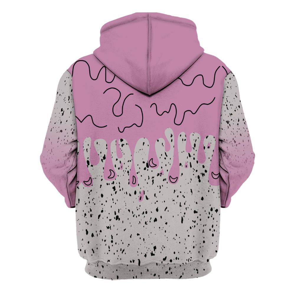 Hoodie To Match Neutral Grey Black White Orchid 4s - Snake Trust No One Drip All Over Print