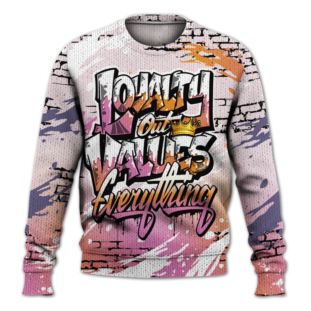 Knitted Sweater To Match Book Sunrise 1s - Values Of Loyalty Drip