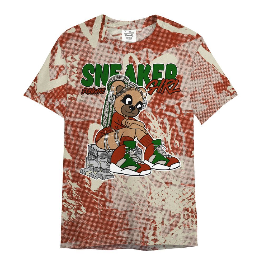 Shirt To Match El Grito 5s - Sneaker Girl Bear Heart Grunge All Over Print