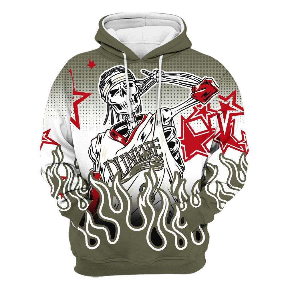 Hoodie To Match Travis Scott Low OG Medium Olive 1s - Allen Answer Unique Fire Custom Name All Over Print