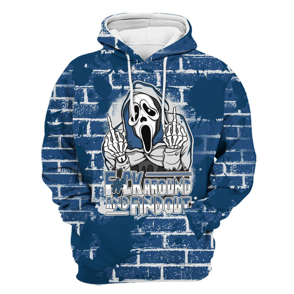 Hoodie To Match High OG Midnight Navy 1s - F#CK And Find Out Graphic Halloween All Over Print