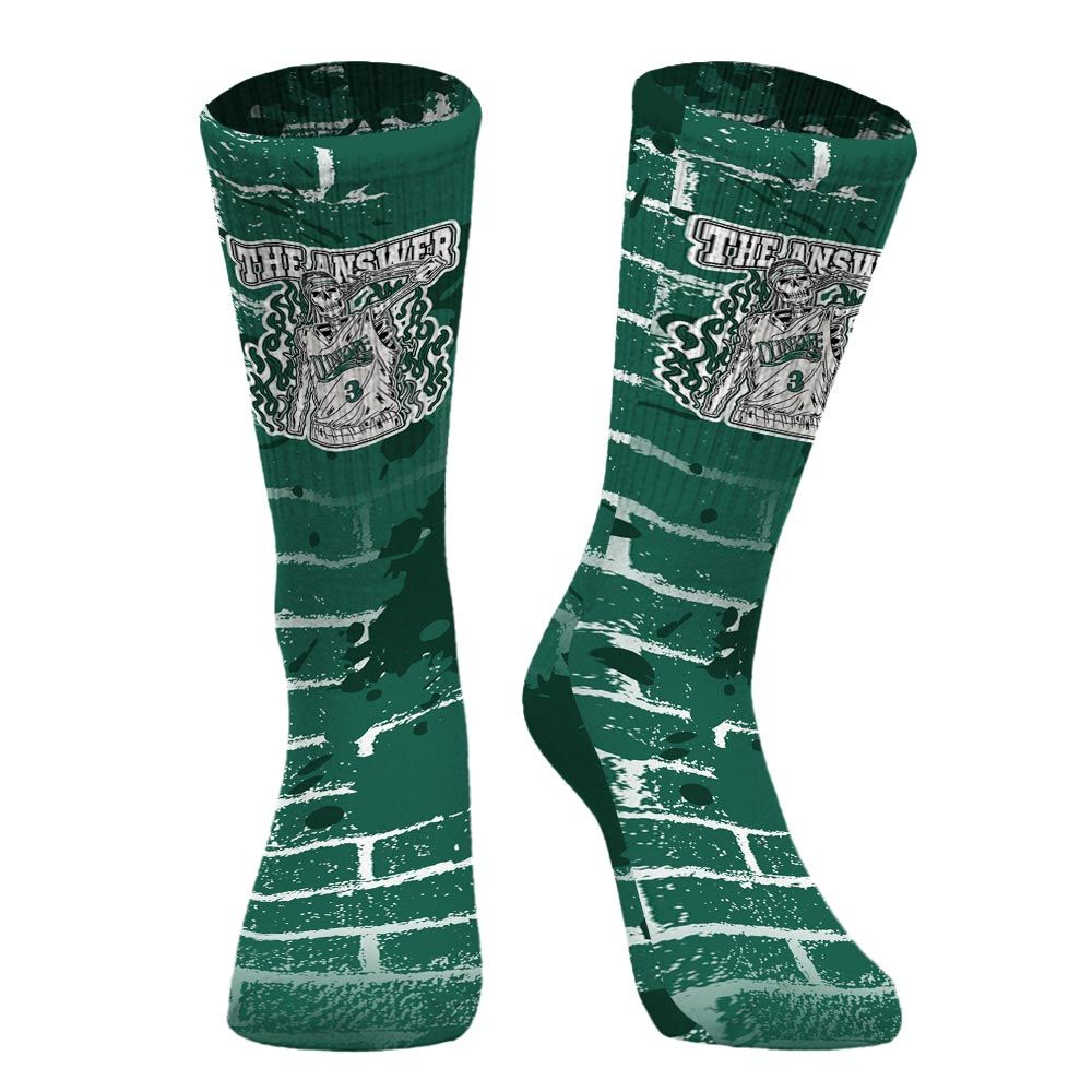 Sock To Match Oxidized Green 4s - Allen Answer Skeleton Brick
