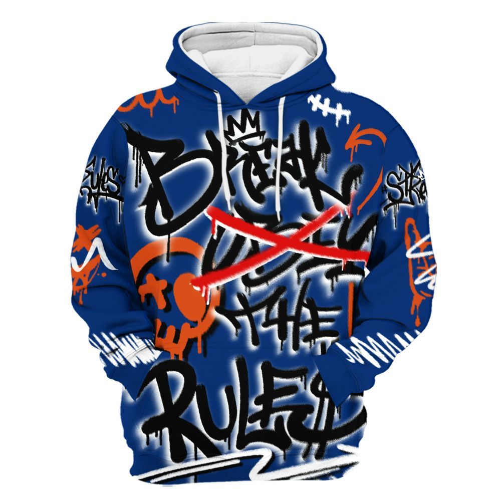 Hoodie To Match Mid Knicks 1s - Break Rules Streetwear All Over Print