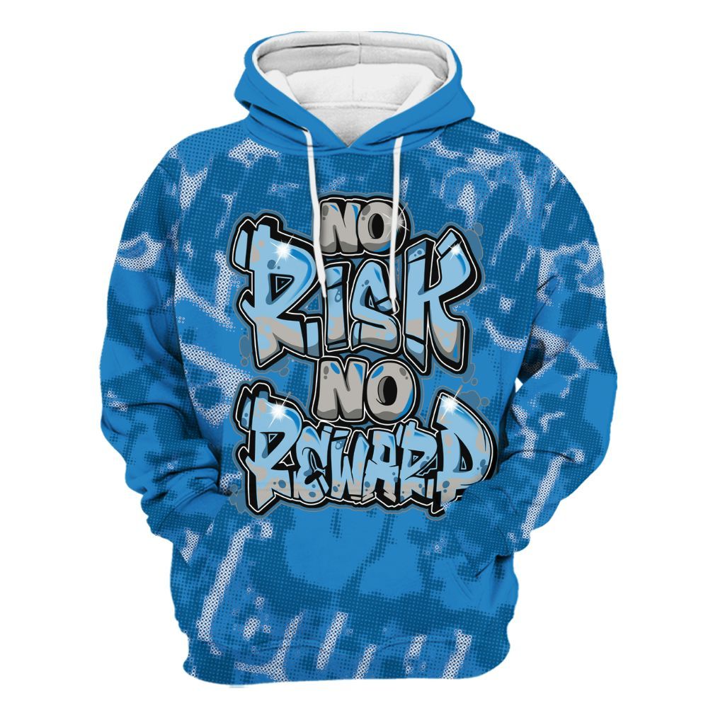 Hoodie To Match Industrial Blue 4s - No Risks No Reward Street All Over Print