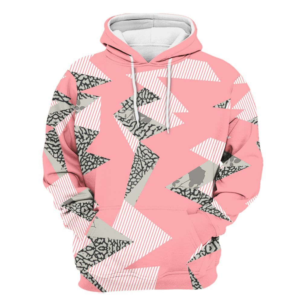 Hoodie To Match Retro Wings 3s - Geometric Camouflage Pattern All Over Print