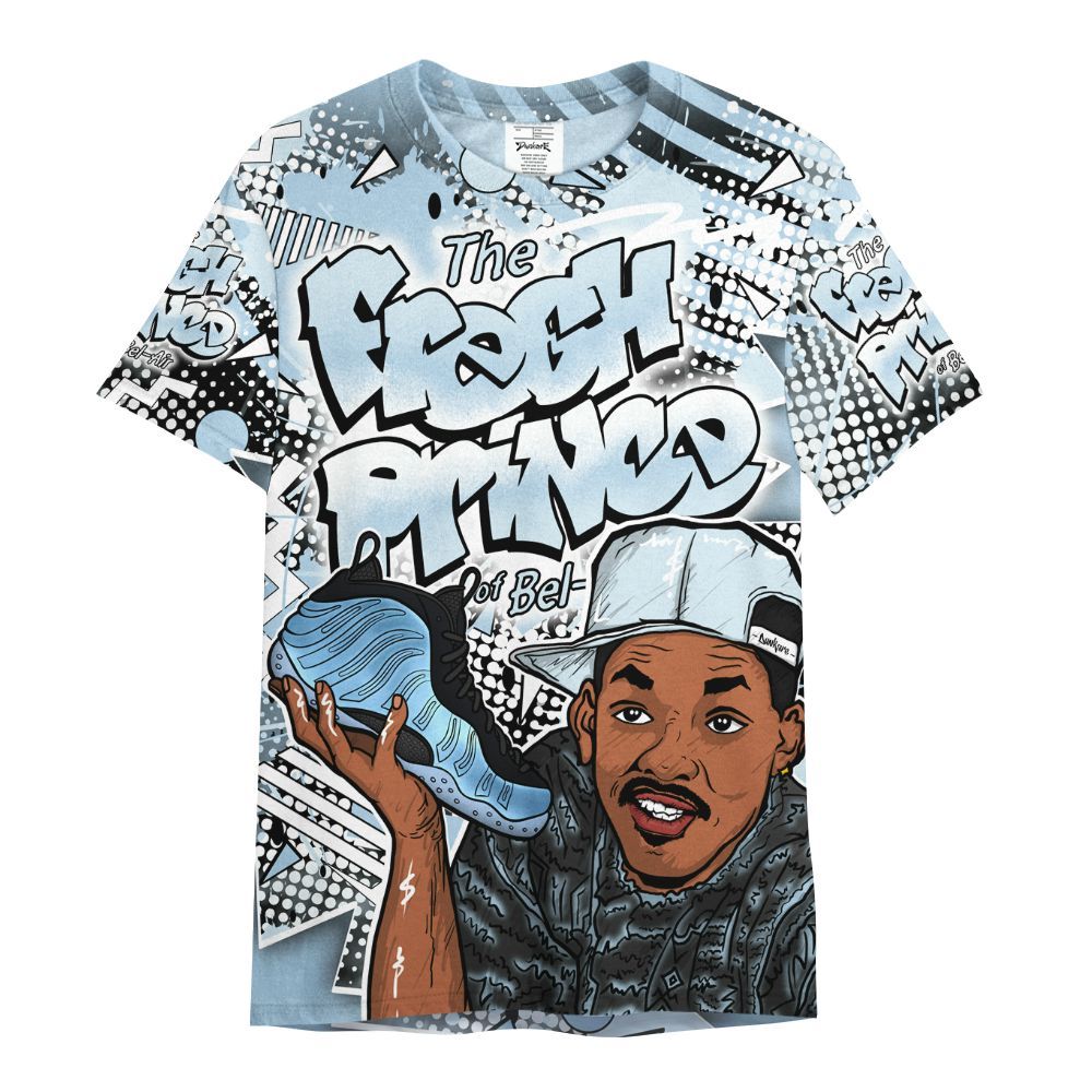 Shirt To Match Foamposite One Psychic Blue - Fresh Sneaker 90s All Over Print