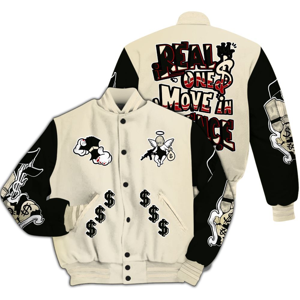 Varsity Jacket To Match Retro Low OG Nitro 1s - Ones Move In Silence All Over Print