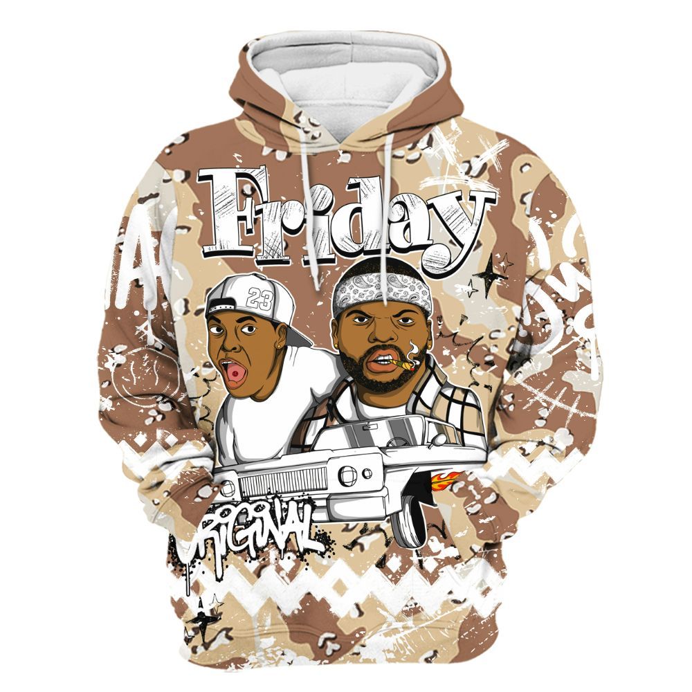 Hoodie To Match Desert Camo 3s - Friday Sneaker Crayon All Over Print