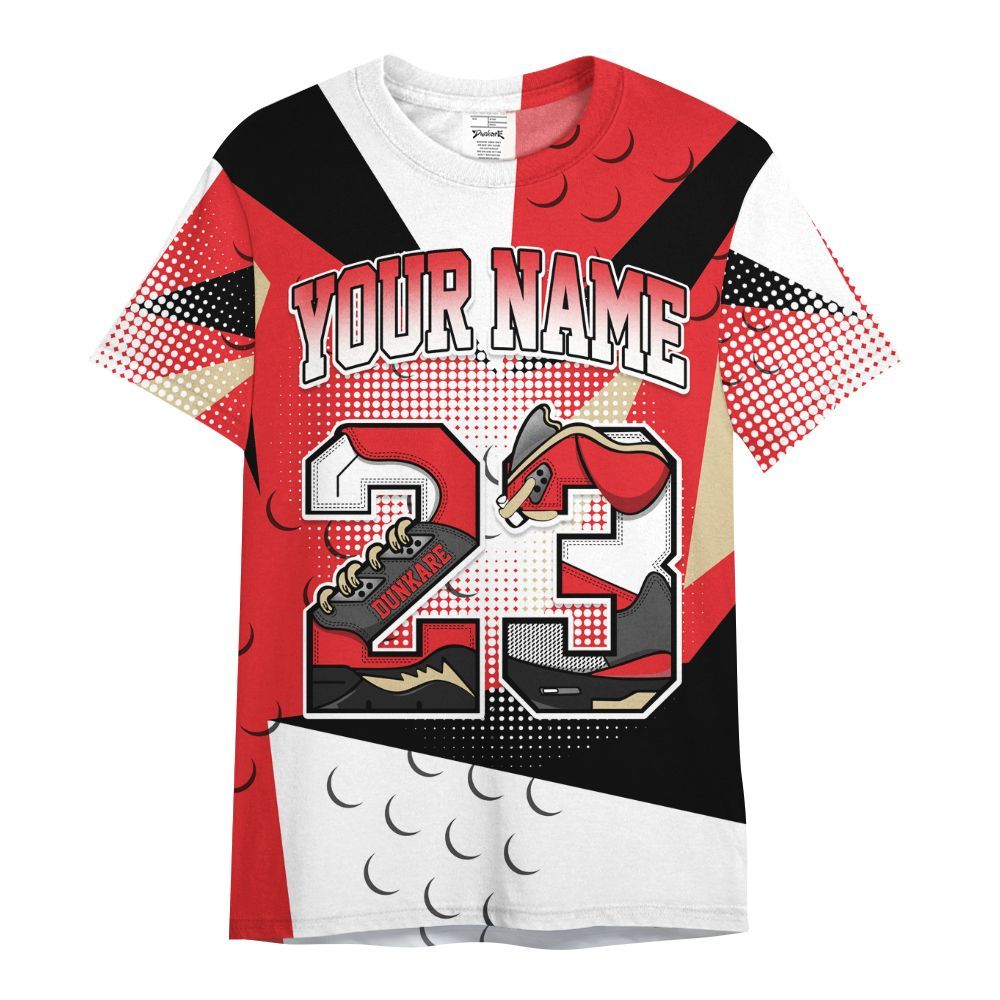 Shirt To Match Prime 93 Fire Red - Poly Custom Name Number 23 5s All Over Print