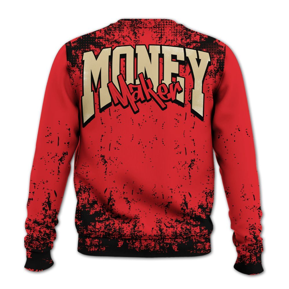 Sweatshirt To Match Prime 93 Fire Red - Move In Silence Money Street Retro All Over Print