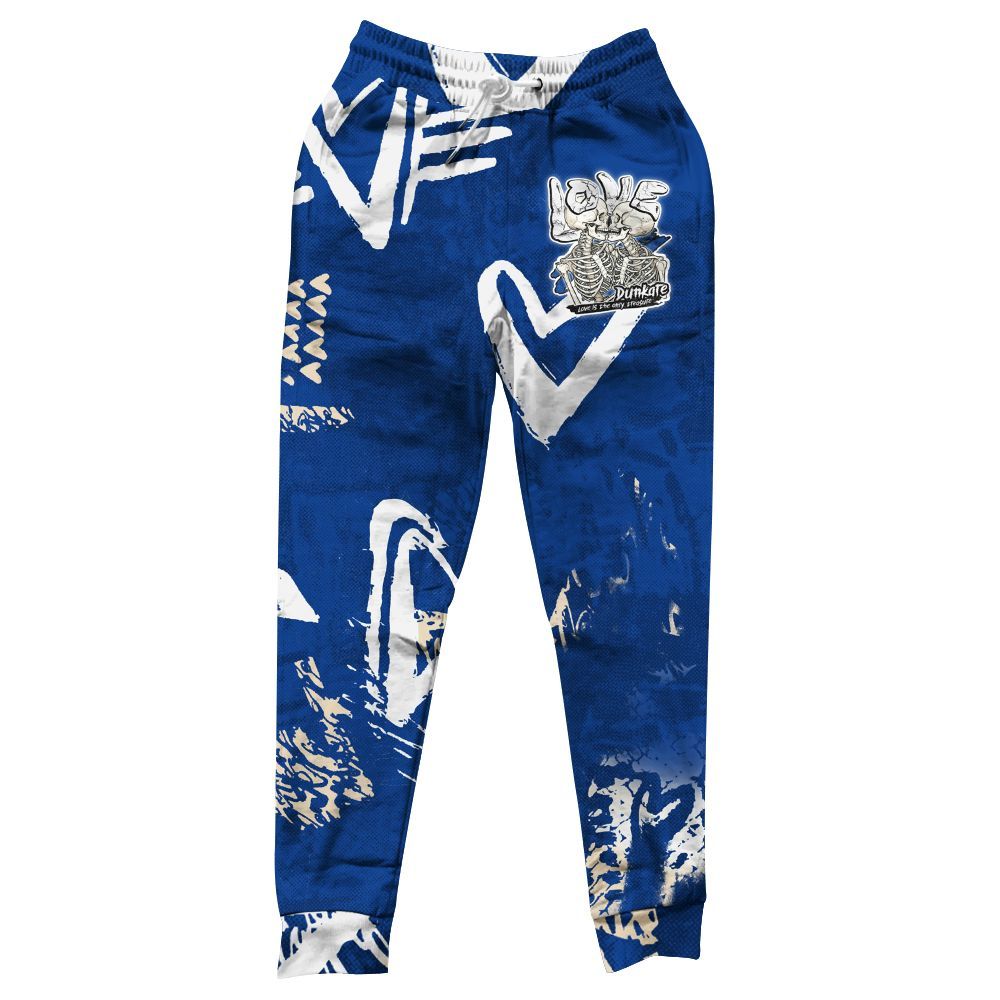 Sweatpant To Match Low Game Royal 1s - Skull Love All Over Print