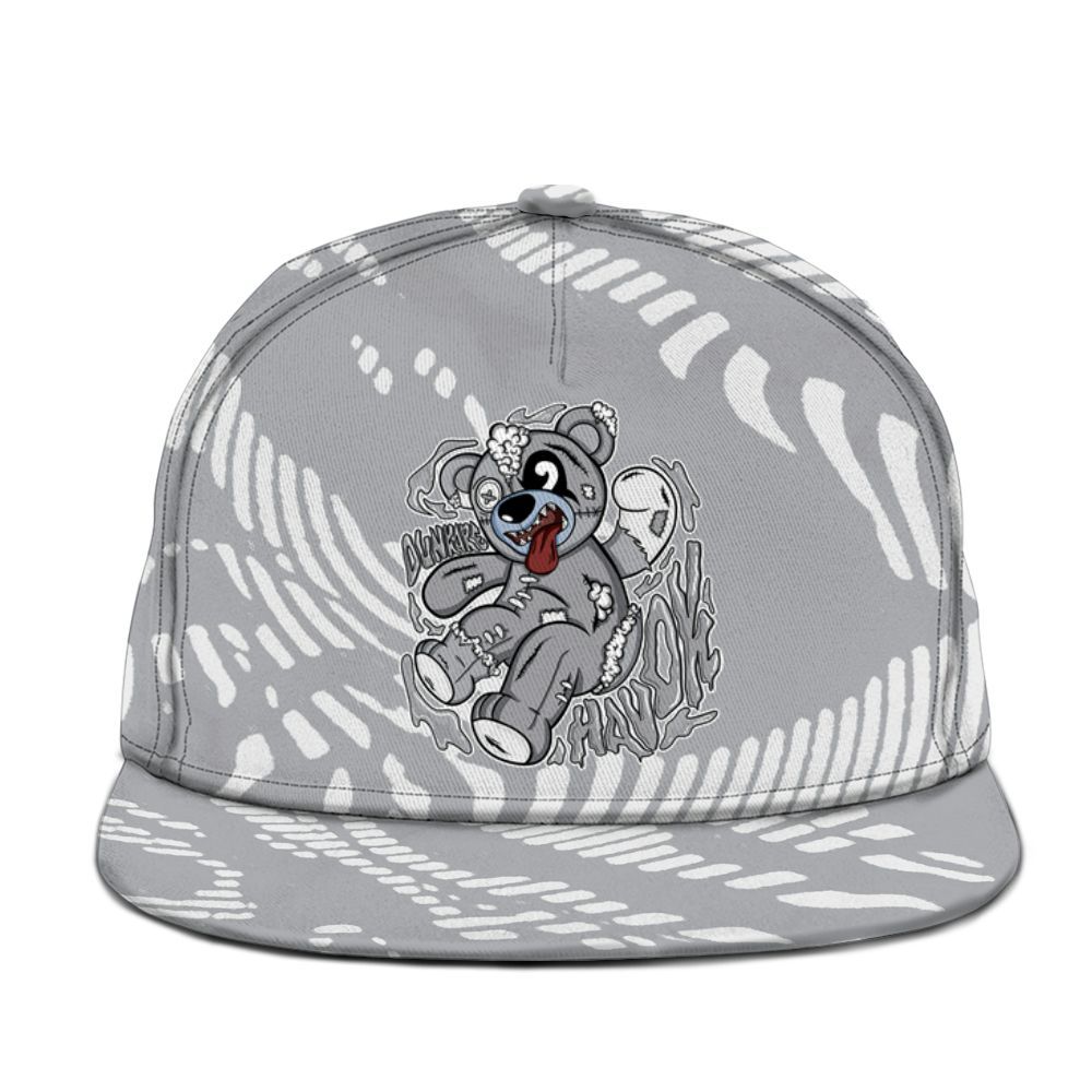 Snapback To Match Low OG Wolf Grey 1s - Havok Bear Graphic