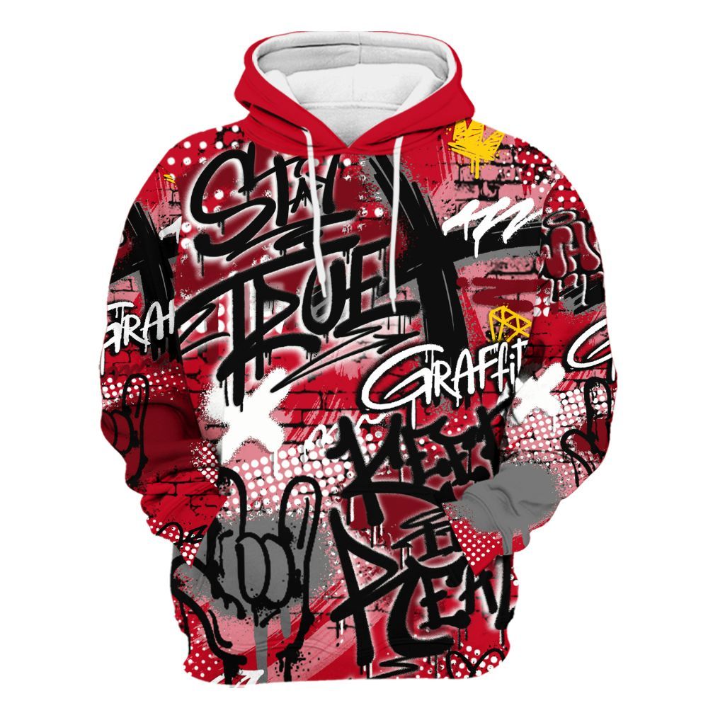 Hoodie To Match Cortez GS Valentine's Day - True It Real Graffiti Streetwear All Over Print